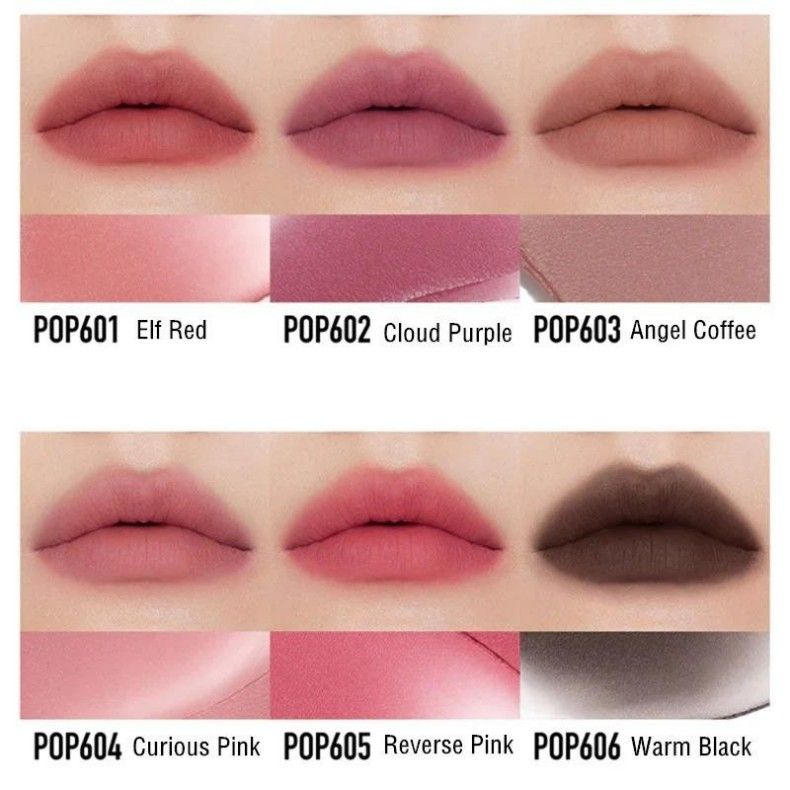 INTO YOU POP MART Airy Velvet Matte Lip Mud #POP603 ANGEL COFFEE