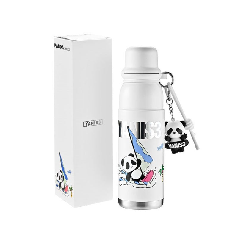 Yanis3破浪胖达运动保温杯YD003-600白色 600ml