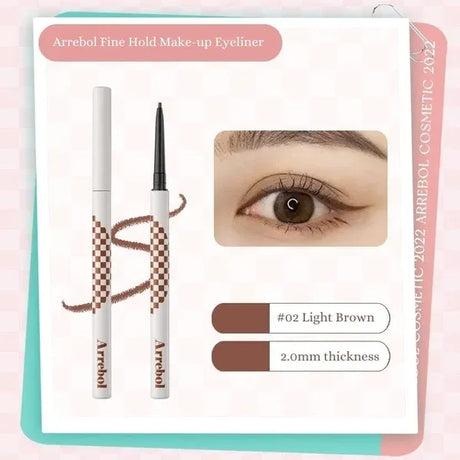 Arrebol Fine Hold Ultra Thin Eyeliner Pen #02 Light Brown