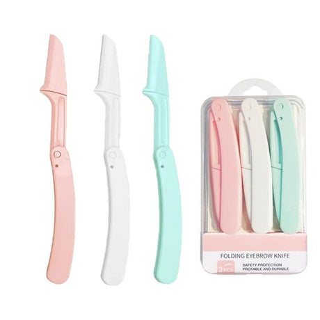 Gecomo格蒙刮刮乐折叠修眉刀安全型 3支