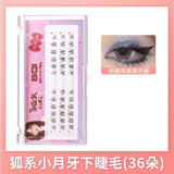 BQI False Lower Eyelashes Fox Style Little Crescent 36 Clusters