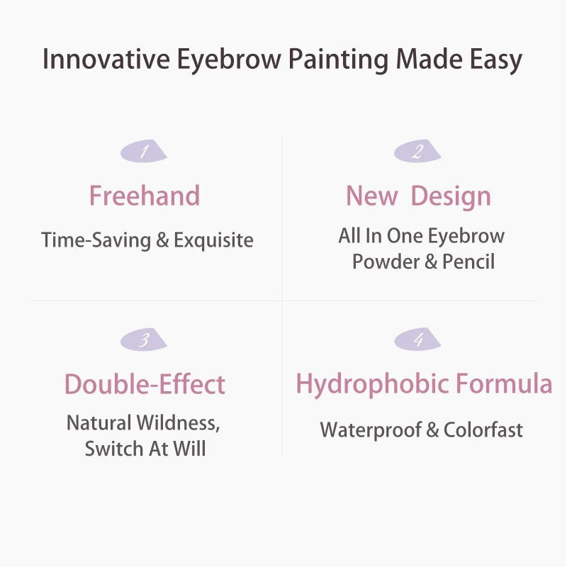 Flortte Solid Small Machete Eyebrow Pencil #02 Cinnamon Warm Brown