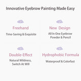 Flortte Solid Small Machete Eyebrow Pencil #02 Cinnamon Warm Brown