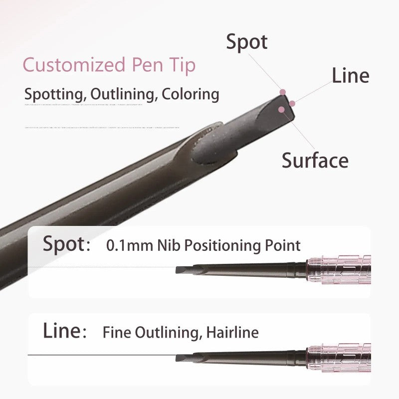 Flortte Solid Small Machete Eyebrow Pencil #02 Cinnamon Warm Brown