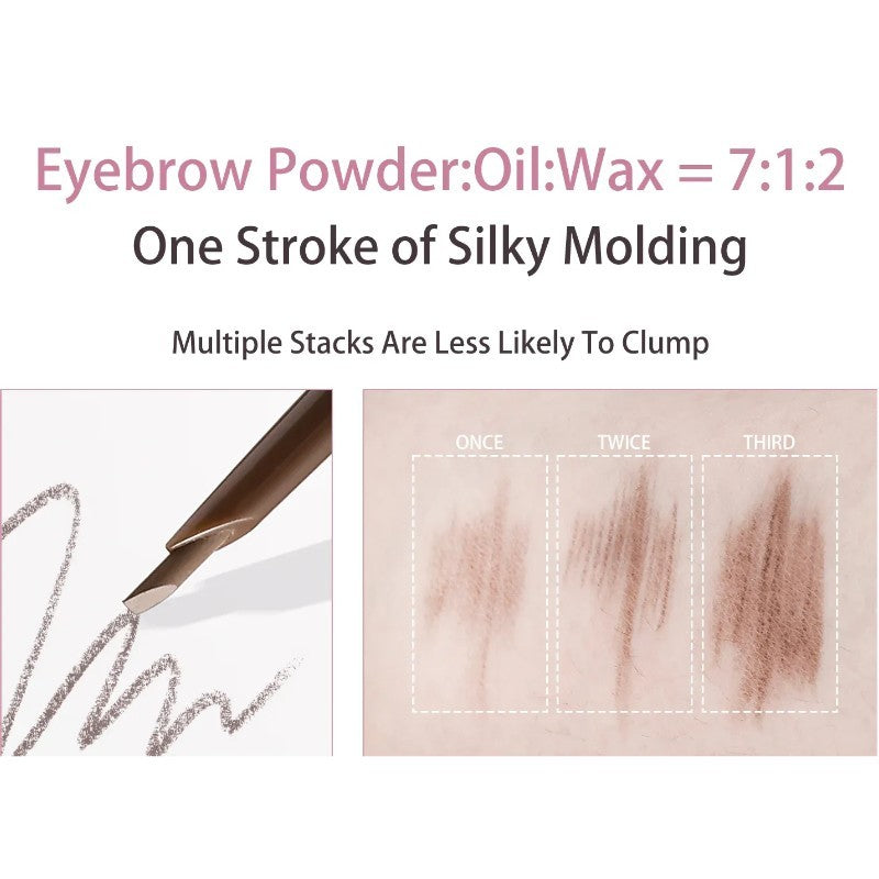 Flortte Solid Small Machete Eyebrow Pencil #02 Cinnamon Warm Brown