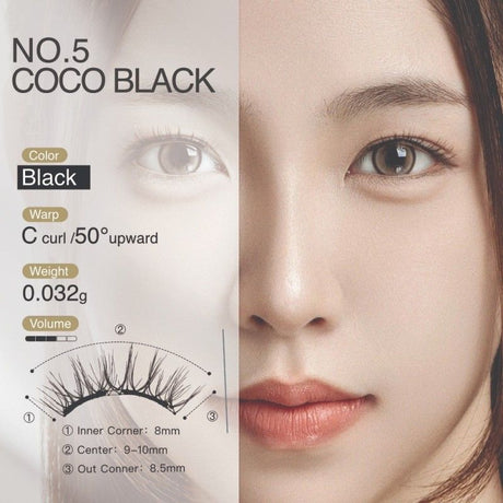 Wosado Magnetic False Eyelashes Coco Black