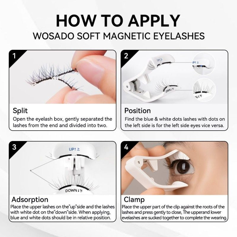 Wosado Soft Magnetic Eyelashes Foxy Black