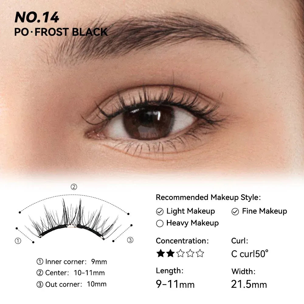 Wosado Soft Magnetic Eyelashes Frost Black