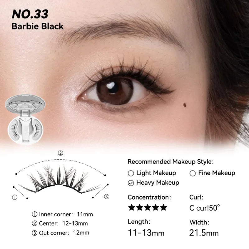 Wosado Soft Magnetic Eyelashes Barbie Black