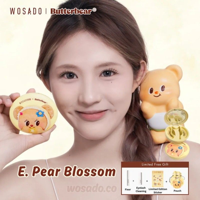 Wosado Soft Magnetic Eyelashes Pear Blossom Butter Bear