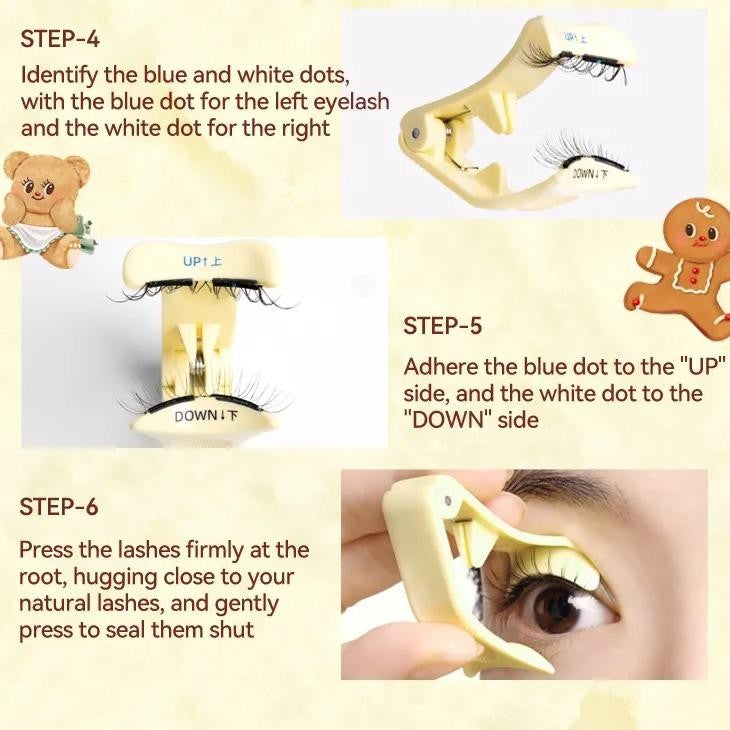 Wosado Soft Magnetic Eyelashes Pear Blossom Butter Bear