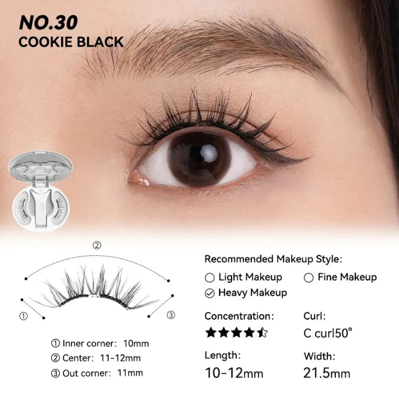 Wosado Soft Magnetic Eyelashes Cookie Black