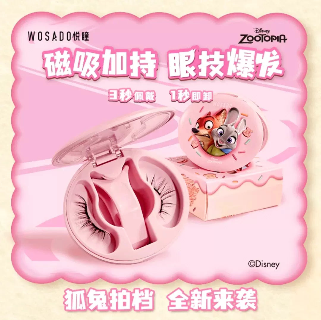 Wosado悦瞳迪士尼限定软磁磁吸假睫毛灵狐黑