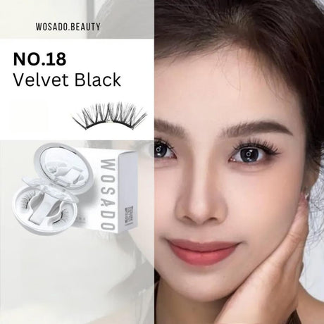 Wosado Soft Magnetic Eyelashes Velvet Black