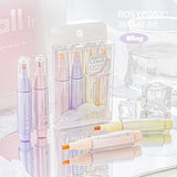 Rosy Posy Cameo Shell Glitter Highlighter Pen Pearl 4pcs