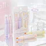 Rosy Posy Cameo Shell Glitter Highlighter Pen Pearl 4pcs