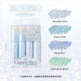 Rosy Posy Cameo Shell Glitter Highlighter Markers 4pcs