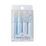 Rosy Posy Cameo Shell Glitter Highlighter Markers 4pcs