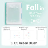 Rosy Posy Fall In Blush Loose-Leaf B5 Notebook Ocean Moon