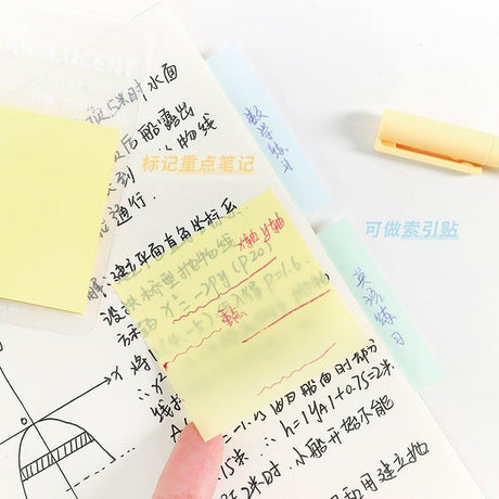 Rosy Posy Coloured Transparent Sticky Notes Yellow