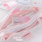 Rosy Posy Clear Series Staplers Gradient Pink