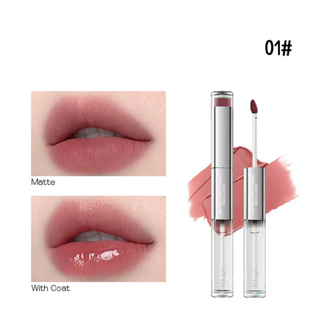 AZTK Candy Floss Dual-Ended Lip Gloss #01 Cinnamon Pink
