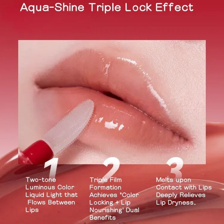 AZTK Dual-Color Water Pout Lip Jelly #CJ02 Red Coral