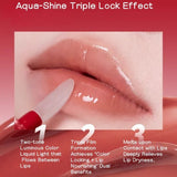 AZTK Dual-Color Water Pout Lip Jelly #CJ02 Red Coral