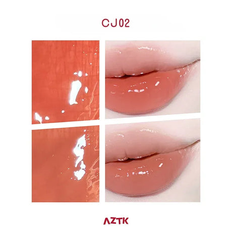AZTK Dual-Color Water Pout Lip Jelly #CJ02 Red Coral