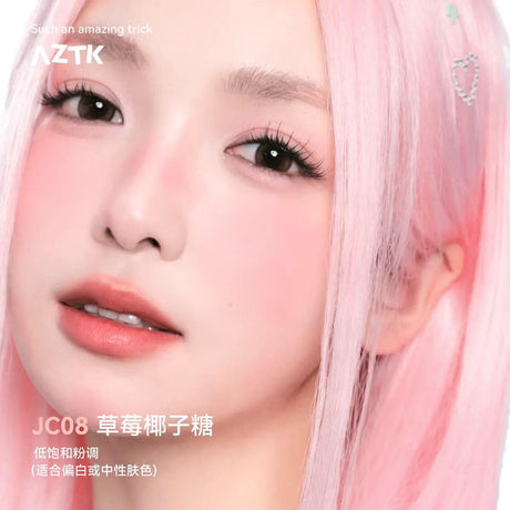AZTK Jello Color Liquid Blush The Powerpuff Girls #JC08 Strawberry Coconut Candy