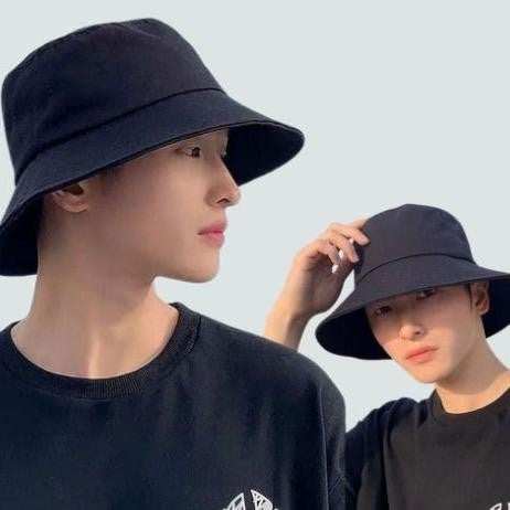 Zauo冷感防晒渔夫帽黑色男女同款