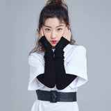 Zauo Cooling Sun Protection Arm Sleeves Black