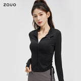 Zauo冰感修身防晒衣少女版黑色M码