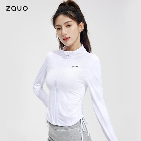 Zauo修身防晒衣少女版白色M码