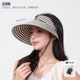 Zauo Empty Top UV Protection Sun Hat Webbing Strap Edition
