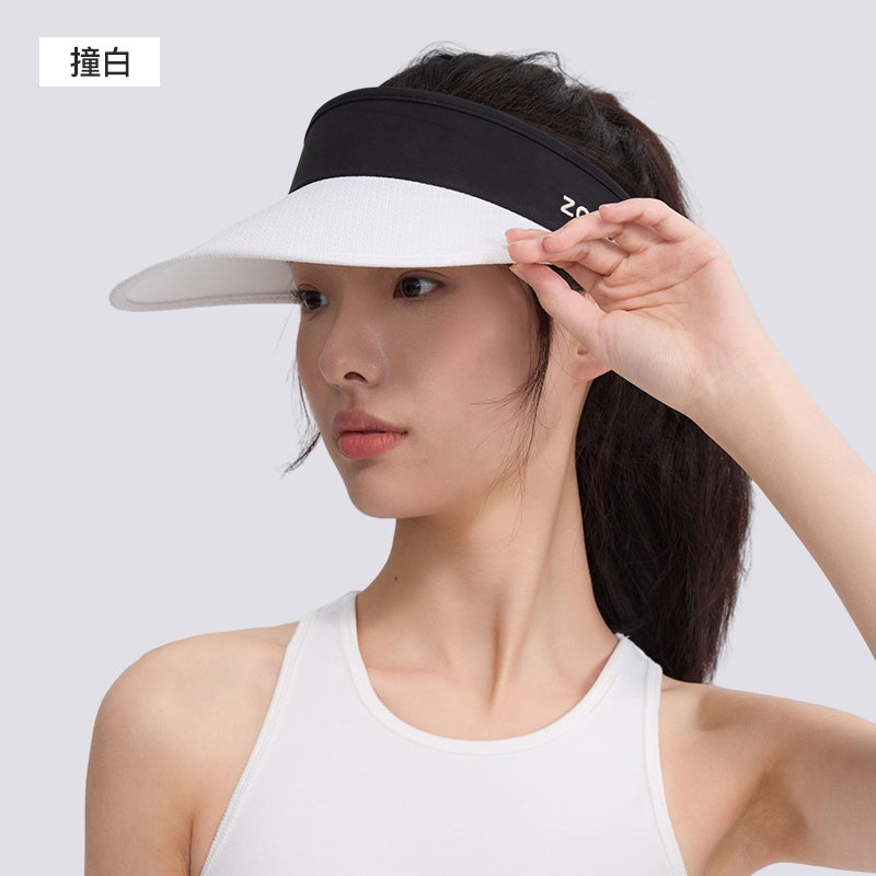 Zauo防晒空顶鸭舌帽罗马版撞白