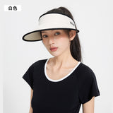 Zauo UV Protection Sun Hat Roma Style White