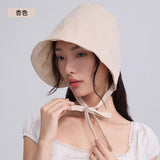 Zauo防晒水桶帽护脸版杏色