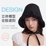 Zauo Sun Protection Bucket Sun Hat Apricot