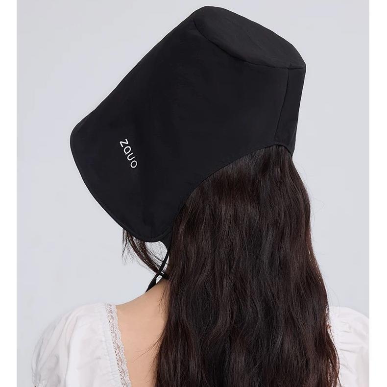 Zauo Sun Protection Bucket Hat Black