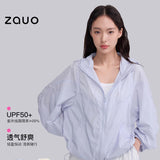 Zauo休闲防晒衣皮肤版黑色