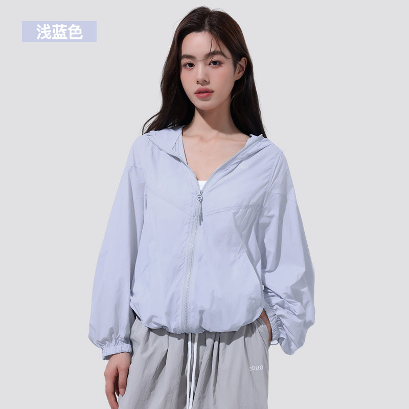 Zauo休闲防晒衣皮肤版浅蓝色