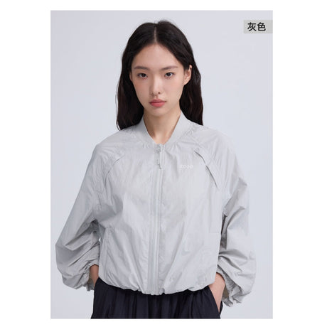 Zauo休闲防晒衣棒球服版灰色