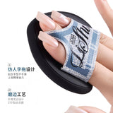 Lishu Vintage Denim Slipper Powder Puff Wet Use XL 3pcs