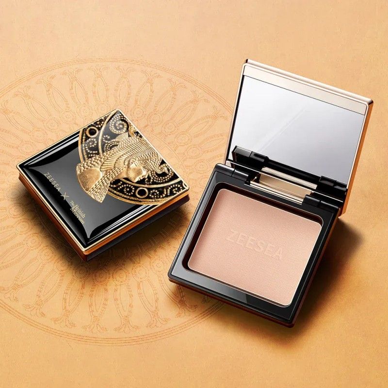 Zeesea The British Museum Oil Control Matte Pressed Powder #AM01 IVORY SKIN