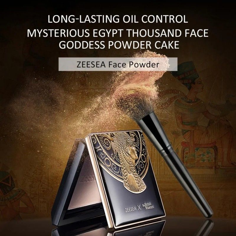 Zeesea The British Museum Oil Control Matte Pressed Powder #AM01 IVORY SKIN