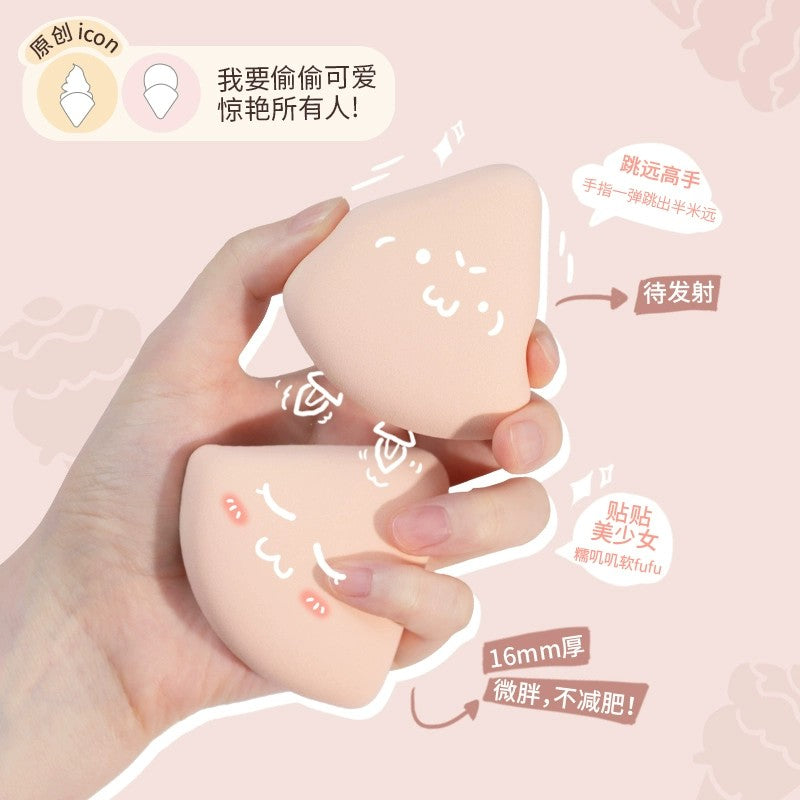 Lolola萝萝拉小雪糕三角气垫粉扑不吃粉