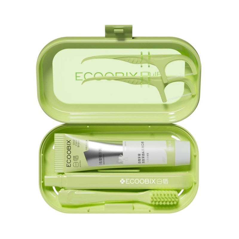 Ecoobix Portable Oral Care Toothbrush Kit Yuzu & Green Grape