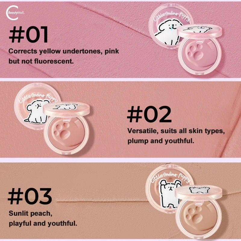 Little Ondin Puppy Matte Blusher Cream #03 Sunshine Pink Apricot