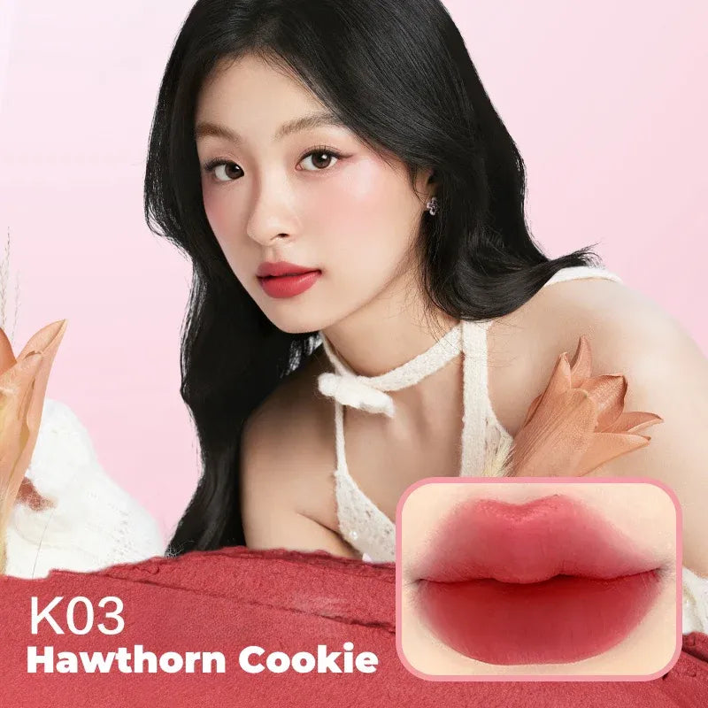 Pink Bear皮可熊贴贴唇泥轻薄哑光唇釉#K03山楂曲奇